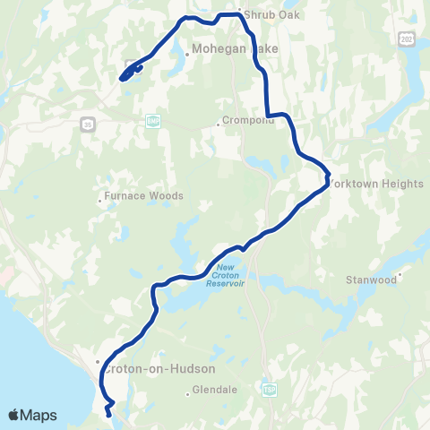Bee-Line Croton Commuter map