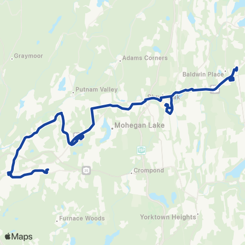 Bee-Line Peekskill Jefferson Valley map