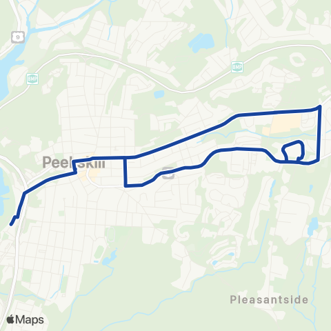 Bee-Line Peekskill Commuter map
