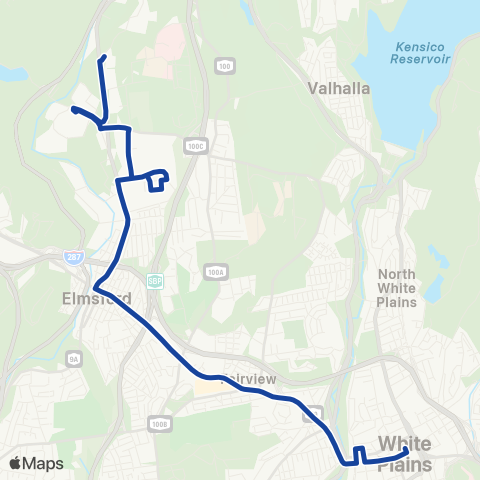 Bee-Line Skyline Drive-Eastview-Wp map