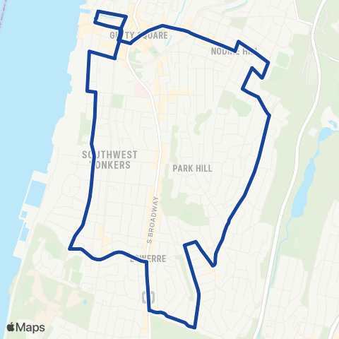 Bee-Line Yonkers Loop map