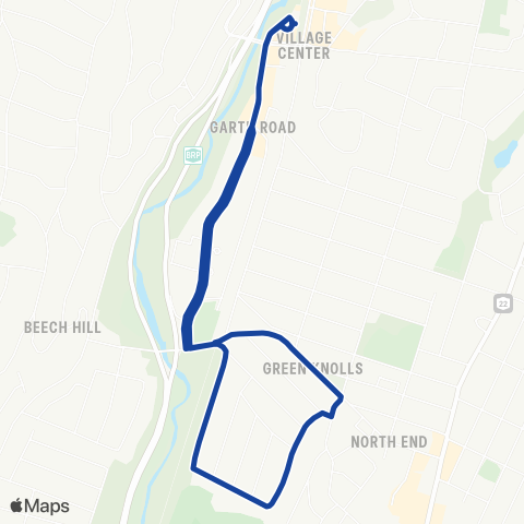 Bee-Line Green Knolls Commuter map