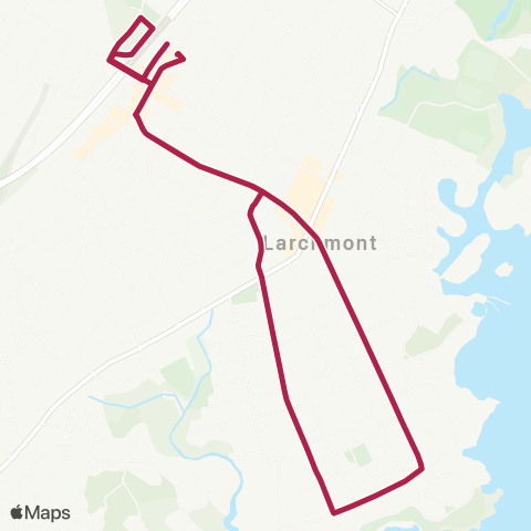 Bee-Line Larchmont Manor Commuter map