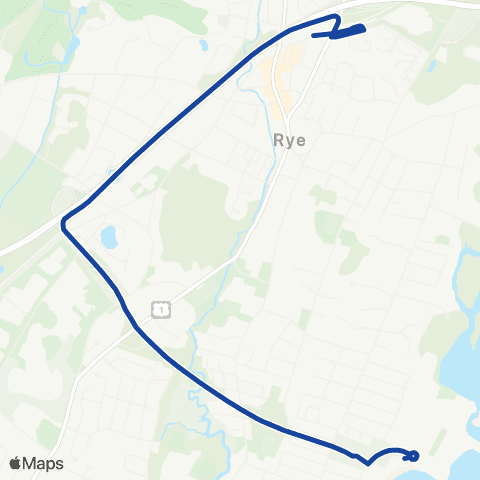 Bee-Line Rye Rr Station - Playland map