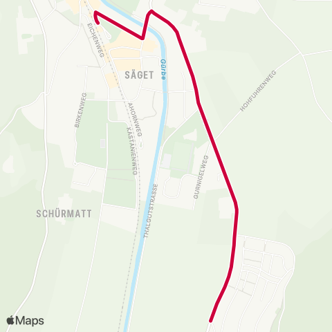 BERNMOBIL Belp, Bahnhof - Belp, Riedli map