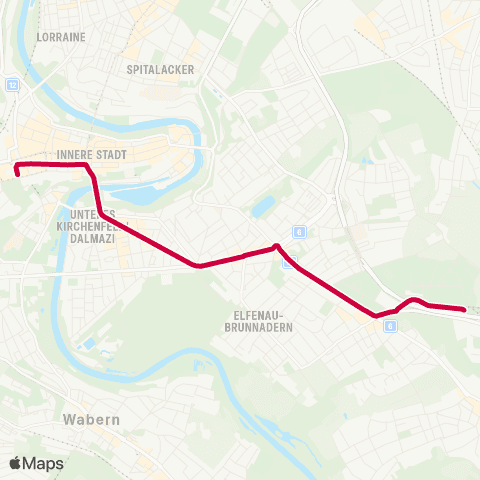 BERNMOBIL Bern, Bahnhof - Bern, Saali map