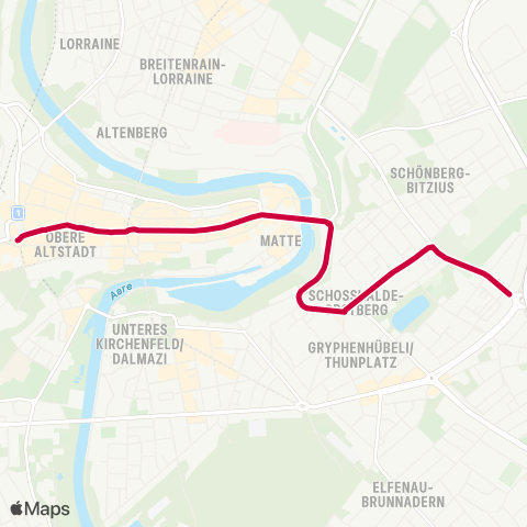 BERNMOBIL Bern, Bahnhof - Bern, Ostring map