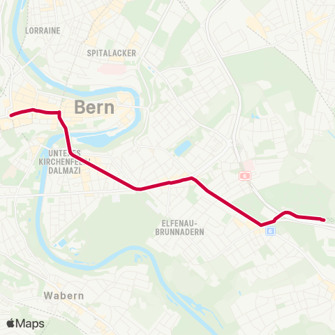 BERNMOBIL Bern, Bahnhof - Bern, Saali map