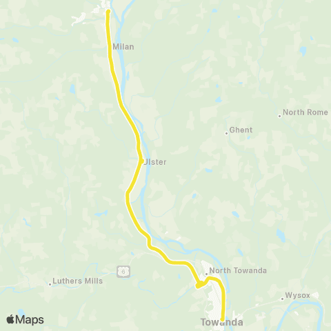 BeST Towanda & Valley Connector map