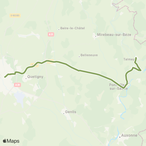 Mobigo 21 - Côte d'Or Dijon - Talmay map