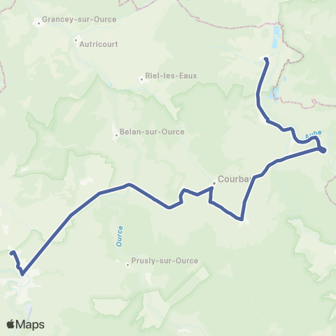 Mobigo 21 - Côte d'Or Gevrolles - Chatillon sur Seine map