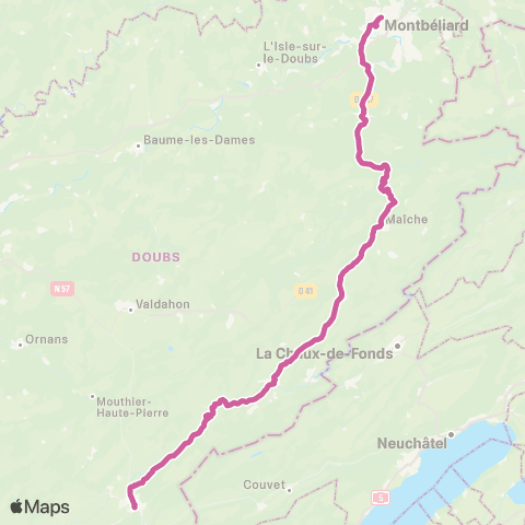 Mobigo 25 - Doubs Pontarlier - Montbéliard map