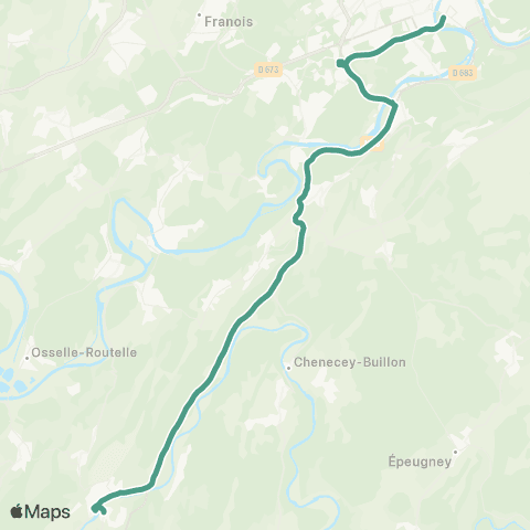 Mobigo 25 - Doubs Besançon - Quingey map