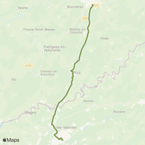 Mobigo 25 - Doubs Besançon - Vesoul Express map