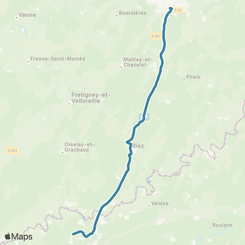 Mobigo 25 - Doubs Vesoul - Gare Besançon FC TGV map