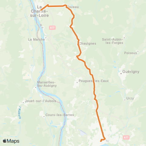 Mobigo 58 - Nièvre La Charite sur Loire - Nevers map