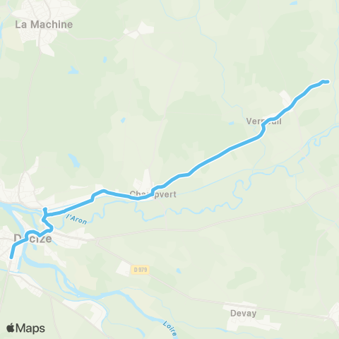 Mobigo 58 - Nièvre St Hilaire Fontaine - Decize - Verneuil map