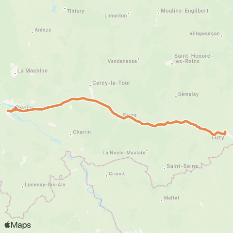Mobigo 58 - Nièvre Luzy-Decize map