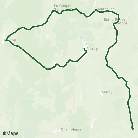 Mobigo 58 - Nièvre TAD Varzy map