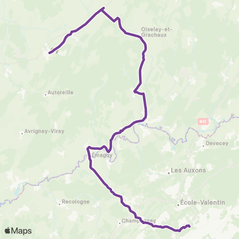 Mobigo 70 - Haute-Saône Gy - Besançon map