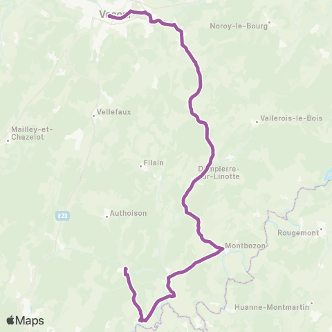 Mobigo 70 - Haute-Saône Aubertans - Vesoul map
