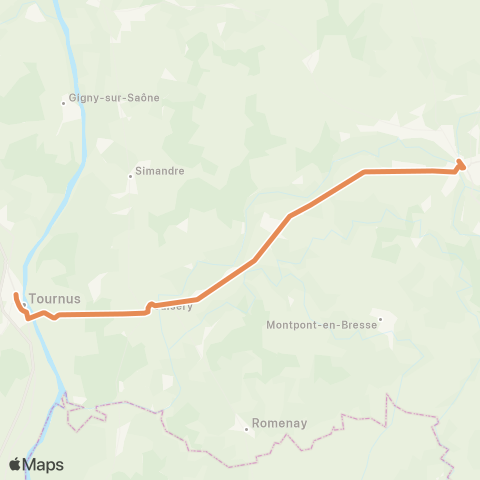 Mobigo 71 - Saône et Loire Louhans - Tournus map