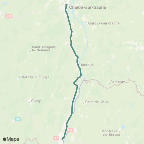 Mobigo 71 - Saône et Loire Macon - Tournus - Chalon sur Saone map