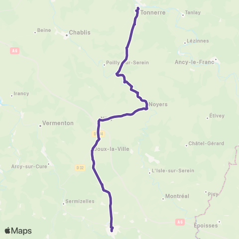 Mobigo 89 - Yonne Tonnerre - Avallon map
