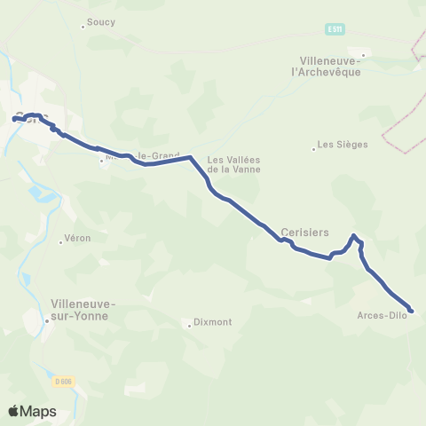 Mobigo 89 - Yonne Arces-Sens map