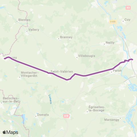 Mobigo 89 - Yonne Cheroy - Sens map