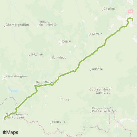 Mobigo 89 - Yonne Saint-Amand-en-Puisaye map