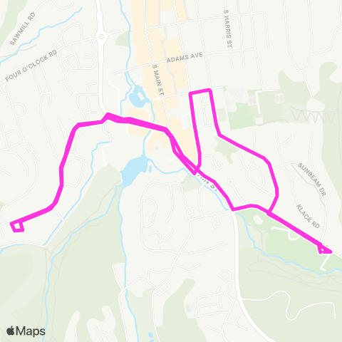 Breck Free Ride serving Beaver Run, Village and Ice Arena map