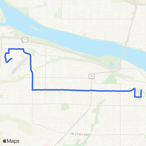 Ben Franklin Transit Route 42 map