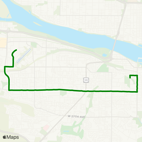 Ben Franklin Transit Route 48 map