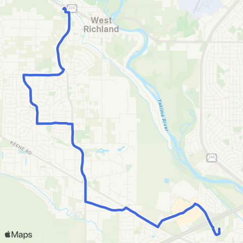 Ben Franklin Transit Route 10 map