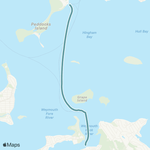 Boston Harbor Islands Ferry Peddocks Island map