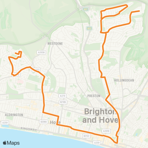 Brighton & Hove Bus and Coach Company  map