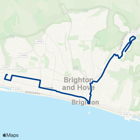 Brighton & Hove Bus and Coach Company  map