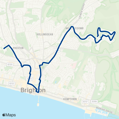 Brighton & Hove Bus and Coach Company  map