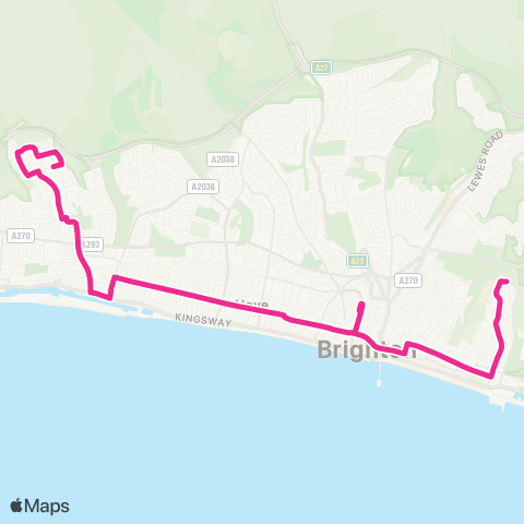 Brighton & Hove Bus and Coach Company  map