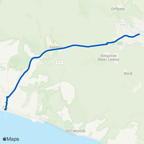 Brighton & Hove Bus and Coach Company Royal Pavilion - School Hill Bottom map