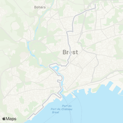 Bibus Porte de Gouesnou - Brest Quatre Pompes map