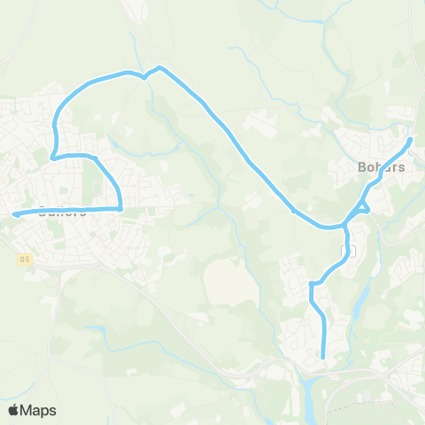 Bibus Scolaires Bohars Lannoc - Guilers Kermengleuz map