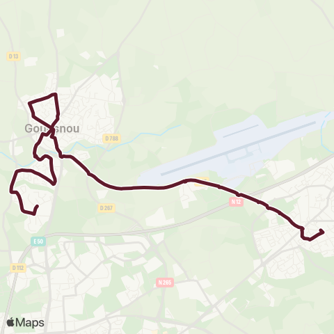 Bibus Scolaires Gouesnou Bruyère - Guipavas St-Charles map