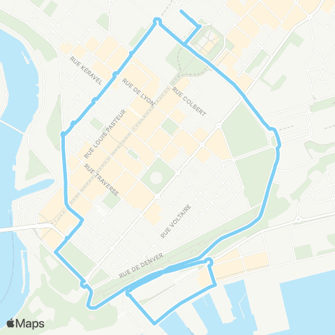 Bibus Navette du Port les Îles - Liberté map