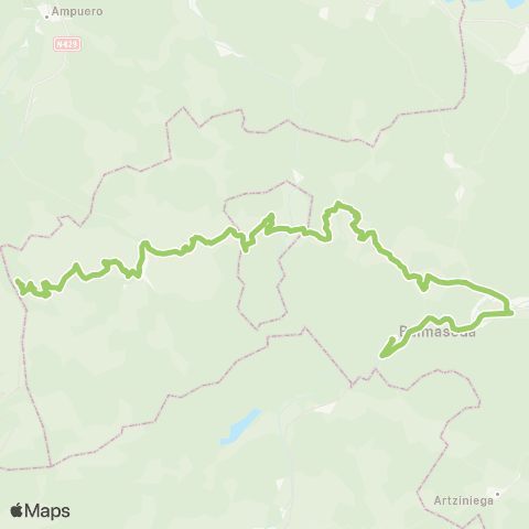 Bizkaibus Lanestosa-Balmaseda map