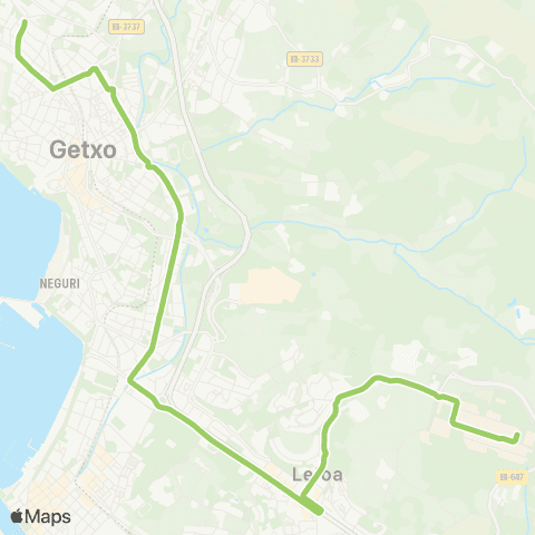 Bizkaibus Andramari / Santa Maria Getxo - Upv / Ehu (Fadura) map