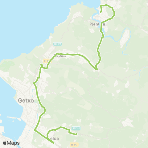 Bizkaibus Uribe Kosta – Upv / Ehu map
