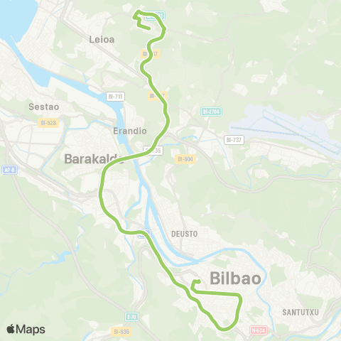 Bizkaibus Zabalburu-Upv / Ehu (Juan de Garay) map