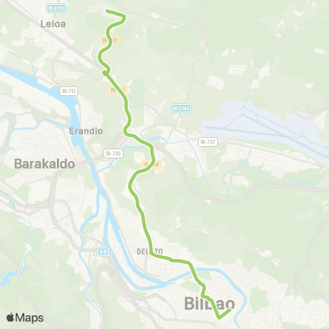 Bizkaibus Bilbao-Upv / Ehu (Enekuri) map